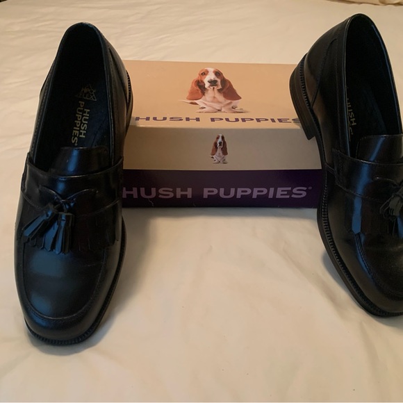 Hush Puppies Mens Noble Casual Black dress shoes - Picture 2 of 4
